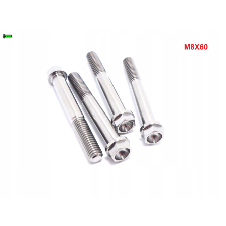 M8x60 śruba tytanowa sześciokątna z kołnierzem din 6921 śruby tytanowe gr 5