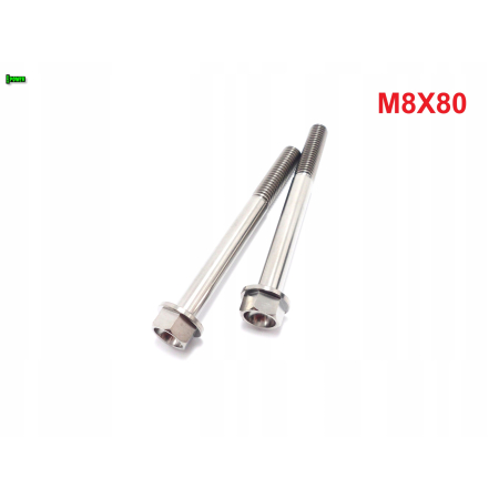 M8x80 śruba tytanowa sześciokątna z kołnierzem din 6921 śruby tytanowe gr 5