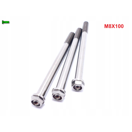 M8x100 śruba tytanowa z kołnierzem din 6921 śruby tytanowe gr 5