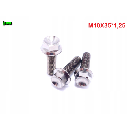 M10x35 śruba tytanowa sześciokątna z kołnierzem din6921 śruby tytanowe gr 5