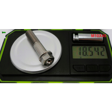 M10x45 śruba tytanowa sześciokątna z kołnierzem din6921 skok 1,25 gr 5