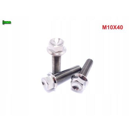 M10x40 śruba tytanowa sześciokątna z kołnierzem din6921 śruby tytanowe gr 5