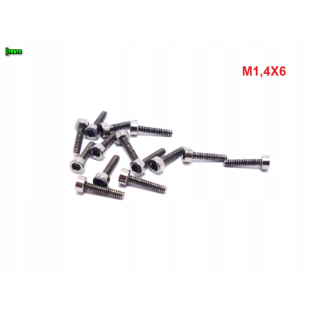M1,4x6 śruba imbusowa din 912 iso 4762 tytanowa śruby tytanowe grade 5 m1,4