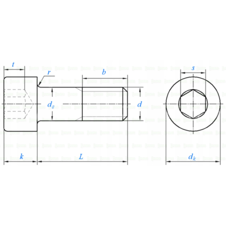 M1,4x6 śruba imbusowa din 912 iso 4762 tytanowa śruby tytanowe grade 5 m1,4
