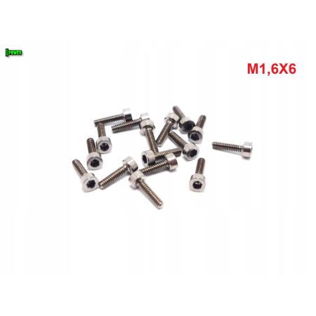 M1,6x6 śruba imbusowa din 912 iso 4762 tytanowa śruby tytanowe grade 5
