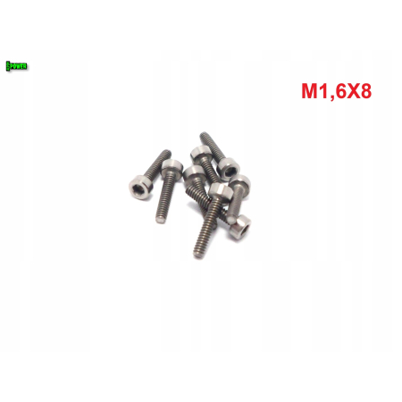 M1,6x8 śruba imbusowa din 912 iso 4762 tytanowa śruby tytanowe grade 5