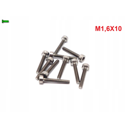 M1,6x10 śruba imbusowa din 912 iso 4762 tytanowa śruby tytanowe grade 5