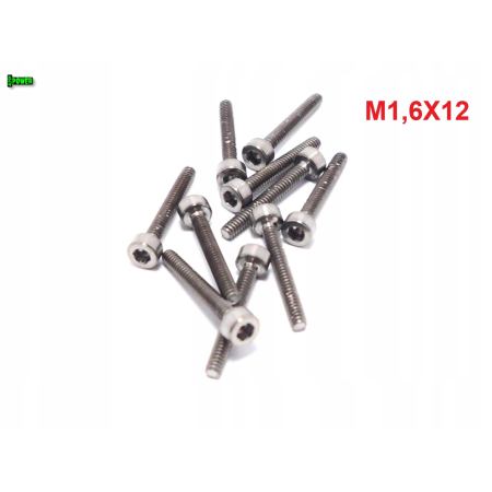 M1,6x12 śruba imbusowa din 912 iso 4762 tytanowa śruby tytanowe grade 5