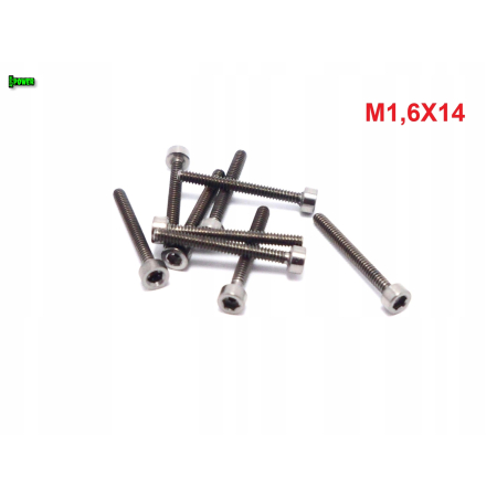 M1,6x14 śruba imbusowa din 912 iso 4762 tytanowa śruby tytanowe grade 5