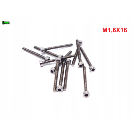 M1,6x16 śruba imbusowa din 912 iso 4762 tytanowa śruby tytanowe grade 5