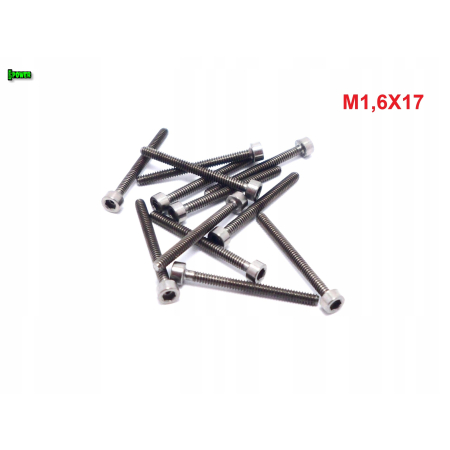 M1,6x17 śruba imbusowa din 912 iso 4762 tytanowa śruby tytanowe grade 5