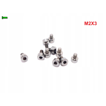 M2x3 śruba imbusowa din 912 iso 4762 tytanowa śruby tytanowe m2 grade 5