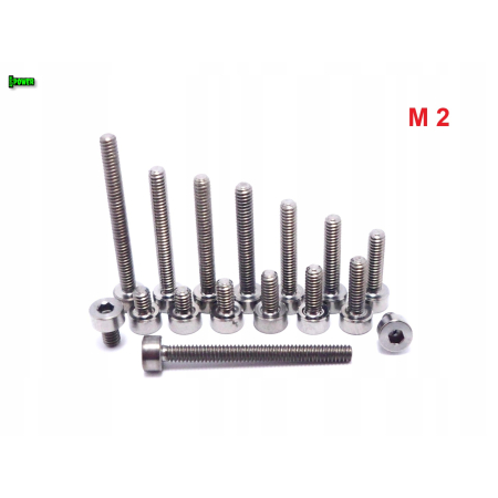 M2x3 śruba imbusowa din 912 iso 4762 tytanowa śruby tytanowe m2 grade 5