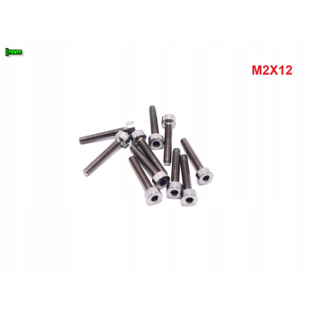 M2x12 śruba imbusowa din 912 iso 4762 tytanowa śruby tytanowe grade 5