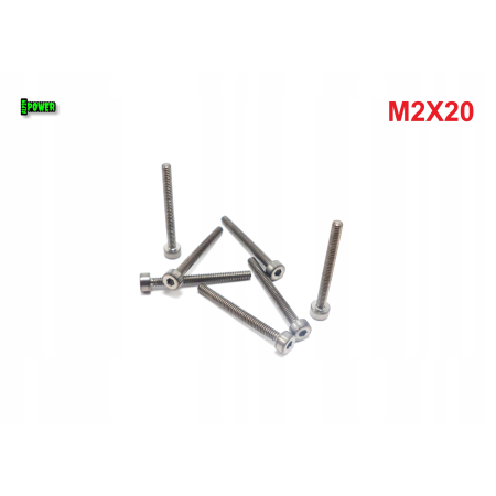 M2x20 śruba imbusowa din 912 iso 4762 tytanowa śruby tytanowe grade 5