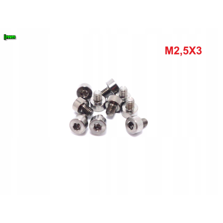 M2,5x3 śruba tytanowa imbusowa din 912 iso 4762 śruby tytanowe m2,5 grade 5