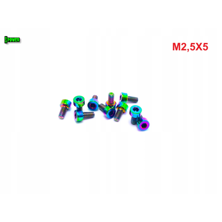 M2,5x5 śruba imbusowa din 912 iso 4762 tytanowa śruby tytanowe grade 5