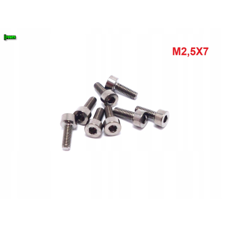 M2,5x7 śruba tytanowa imbusowa din 912 iso 4762 śruby tytanowe m2,5 grade 5