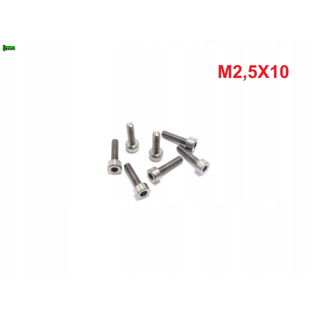 M2,5x10 śruba imbusowa din 912 iso 4762 tytanowa śruby tytanowe grade 5