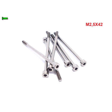 M2,5x42 śruba tytanowa imbusowa din 912 iso 4762 śruby tytanowe grade 5