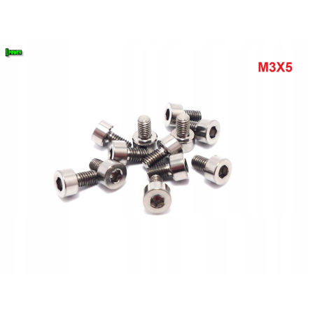 M3x5 śruba imbusowa din 912 iso 4762 tytanowa śruby tytanowe grade 5