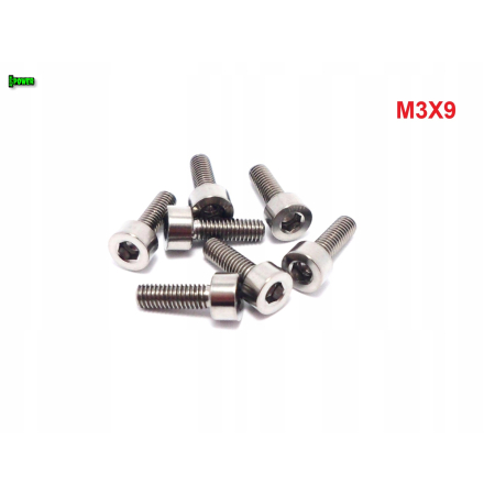 M3x9 śruba tytanowa imbusowa din 912 iso 4762 śruby tytanowe m3 grade 5
