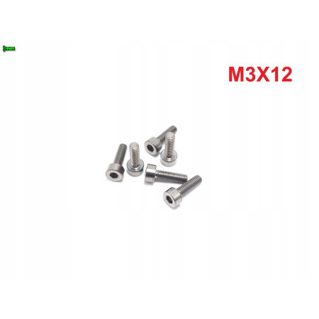 M3x12 śruba imbusowa din 912 iso 4762 tytanowa śruby tytanowe grade 5