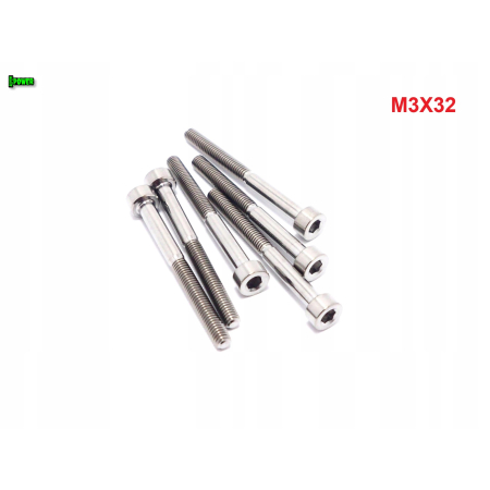 M3x32 tytanowa śruba imbusowa din 912 iso 4762 śruby tytanowe m3 grade 5