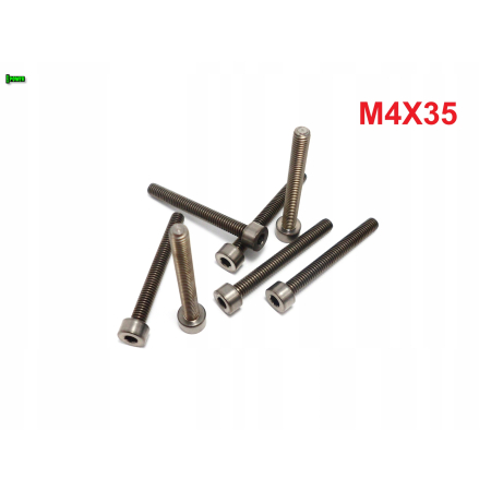 M4x35 śruba imbusowa din 912 iso 4762 tytanowa śruby tytanowe grade 5