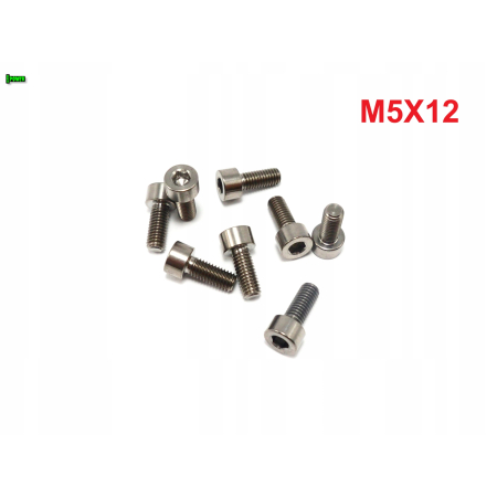 M5x12 śruba imbusowa din 912 iso 4762 tytanowa śruby tytanowe grade 5