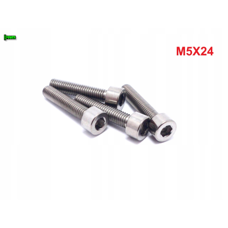 M5x24 tytanowa śruba imbusowa din 912 iso 4762 śruby tytanowe m5 grade 5