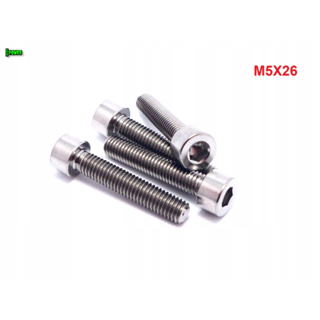 M5x26 tytanowa śruba imbusowa din 912 iso 4762 śruby tytanowe m5 grade 5