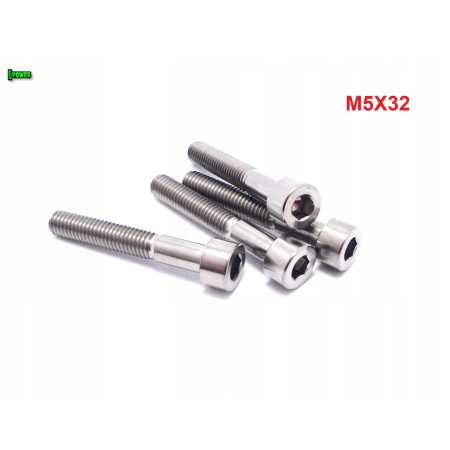 M5x32 tytanowa śruba imbusowa din 912 iso 4762 śruby tytanowe m5 grade 5