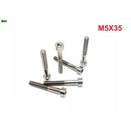 M5x35 śruba imbusowa din 912 iso 4762 tytanowa śruby tytanowe grade 5