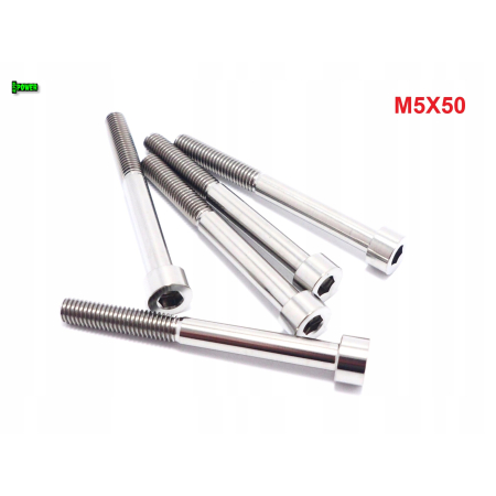 M5x50 śruba imbusowa din 912 iso 4762 tytanowa śruby tytanowe grade 5