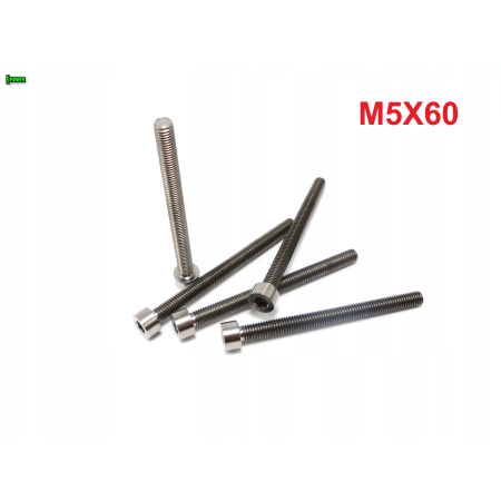 M5x60 śruba imbusowa din 912 iso 4762 tytanowa śruby tytanowe grade 5