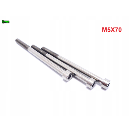 M5x70 tytanowa śruba imbusowa din 912 iso 4762 śruby tytanowe m5 grade 5