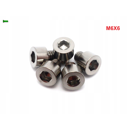 M6x6 tytanowa śruba imbusowa din 912 iso 4762 śruby tytanowe grade 5