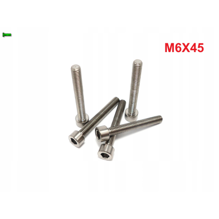 M6x45 śruba imbusowa din 912 iso 4762 tytanowa śruby tytanowe grade 5