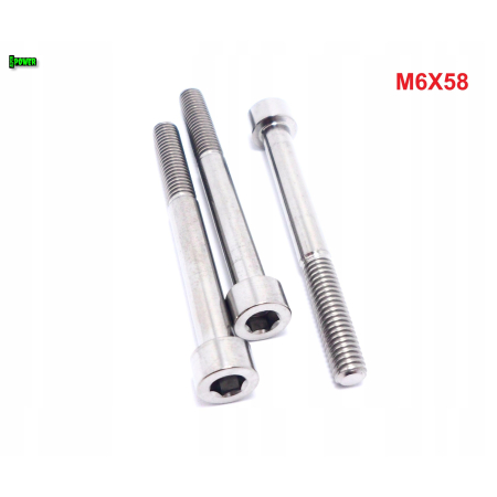 M6x58 tytanowa śruba imbusowa din 912 iso 4762 śruby tytanowe m6 grade 5