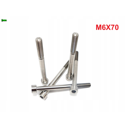 M6x70 śruba tytanowa imbusowa din 912 iso 4762 śruby tytanowe grade 5