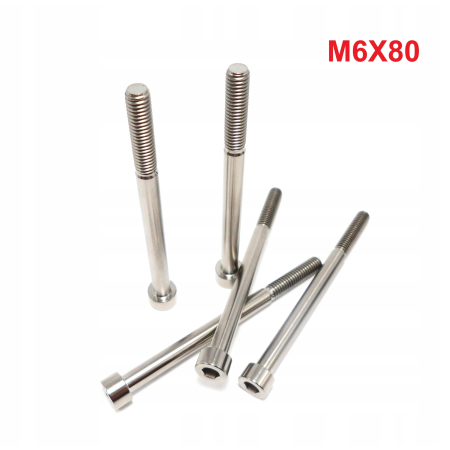M6x80 śruba tytanowa imbusowa din 912 iso 4762 śruby tytanowe grade 5