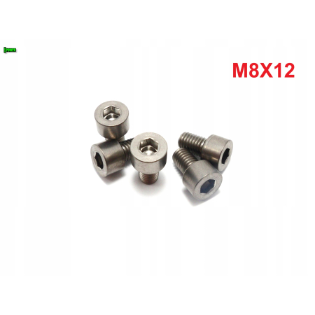 M8x12 śruba imbusowa din 912 iso 4762 tytanowa śruby tytanowe grade 5