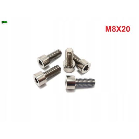 M8x20 śruba imbusowa din 912 iso 4762 tytanowa śruby tytanowe grade 5