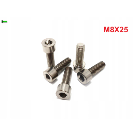 M8x25 śruba imbusowa din 912 iso 4762 tytanowa śruby tytanowe grade 5