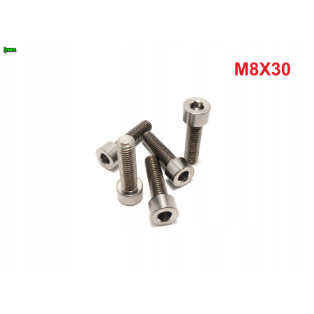 M8x30 śruba imbusowa din 912 iso 4762 tytanowa śruby tytanowe grade 5