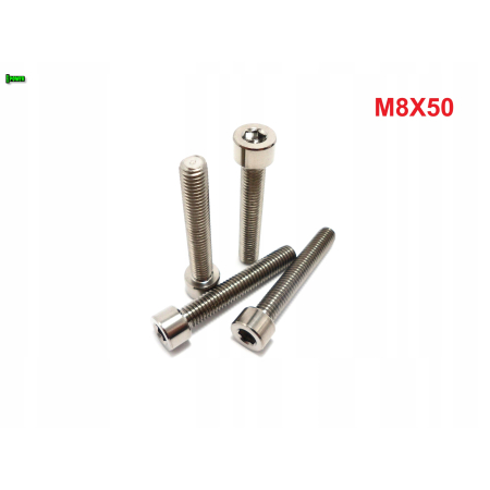 M8x50 śruba imbusowa din 912 iso 4762 tytanowa śruby tytanowe grade 5