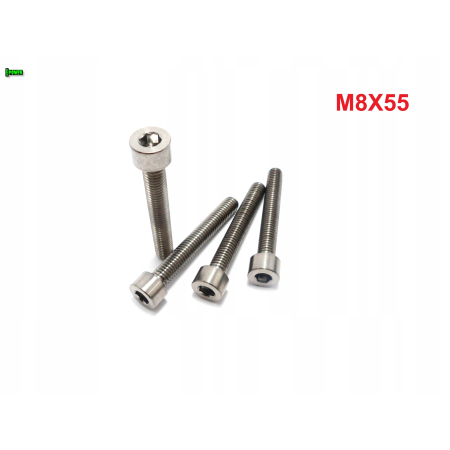M8x55 śruba imbusowa din 912 iso 4762 tytanowa śruby tytanowe grade 5