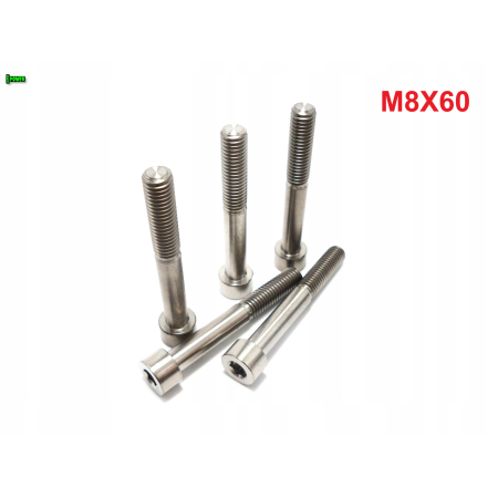 M8x60 śruba imbusowa din 912 iso 4762 tytanowa śruby tytanowe grade 5