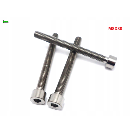 M8x80 tytanowa śruba imbusowa din 912 iso 4762 śruby tytanowe m8 grade 5